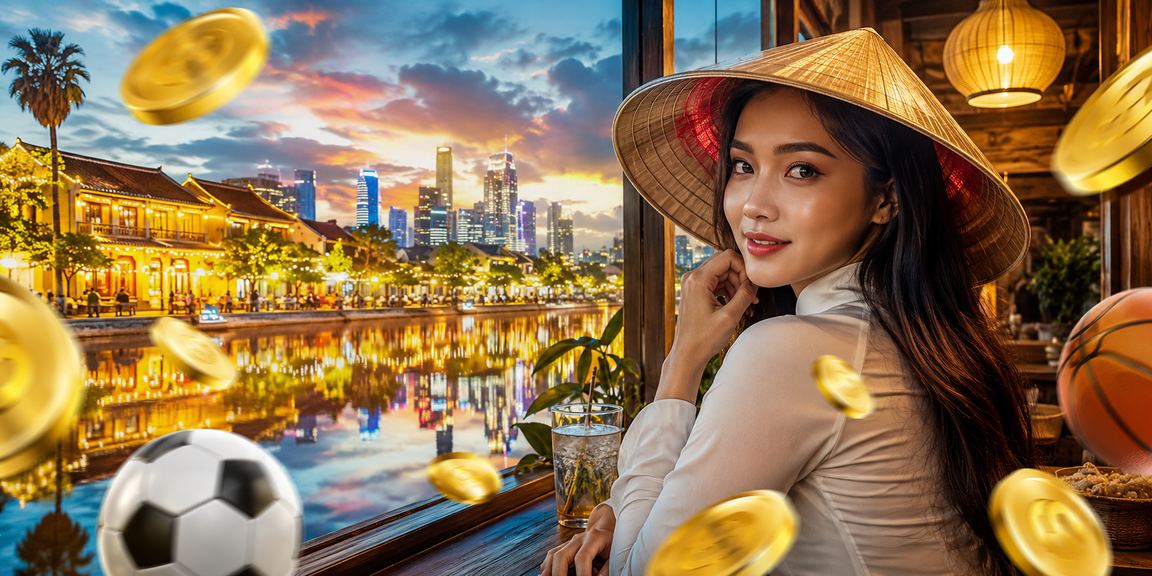 Người phụ nữ Việt Nam đội nón lá tham gia cá cược thể thao có trách nhiệm tại Hội An